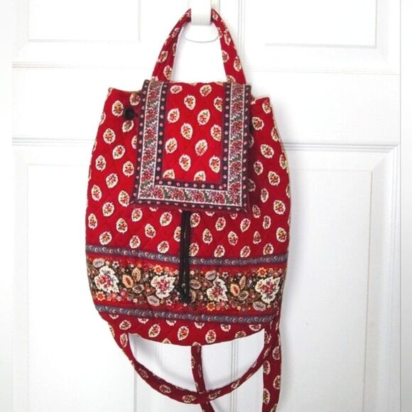 Vera Bradley “Provencal” large quilted paisley backpack EUC main image 4